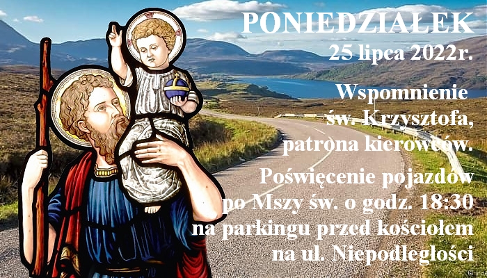 Św. Krzysztof patron kierowców grafika