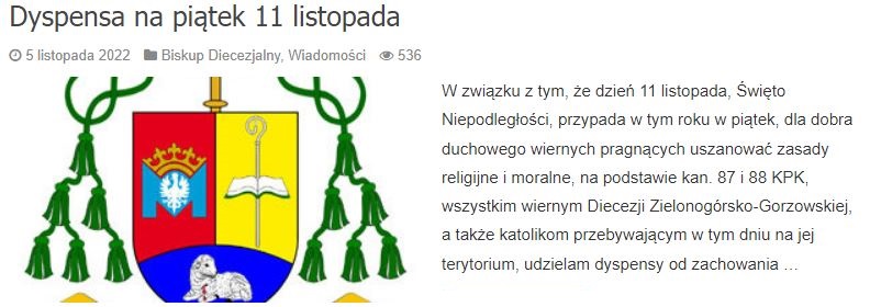 Dyspensa na 11 listopada