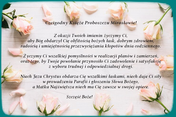 Ks. Proboszcz życzenia