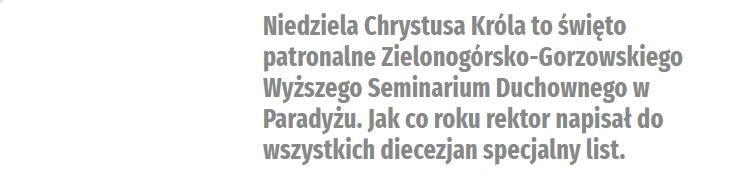 List Rektora Seminarium 1