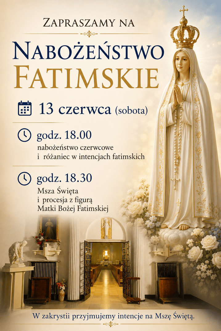 Nabożeństwo fatimskie czerwiec 2026 crp