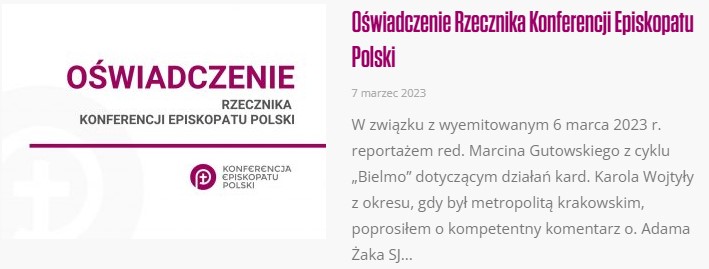 Oświadczenie rzecznika